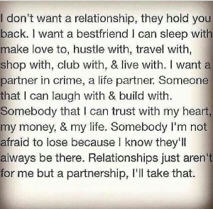 no relationship partnership instead