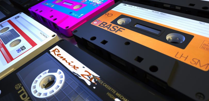 four bad tapes side by side