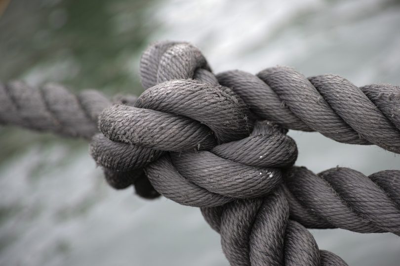 depression and anxiety have me tied up like this knotted rope