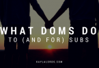 couple holding hands and post on what doms do to subs and for them