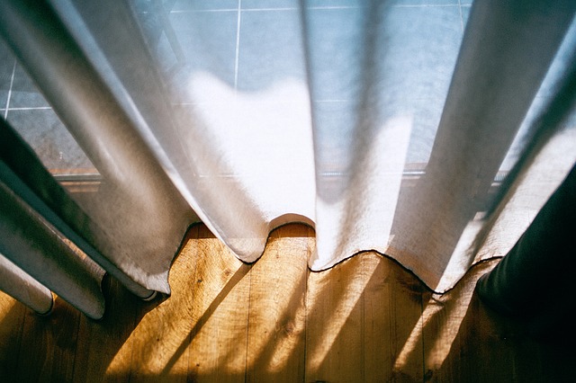 sunshine through the curtains