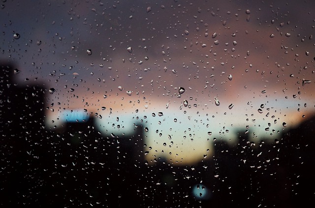 dark, rainy window