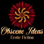blog meme badge for Obscene Ideas 31 Days of Erotic Fiction - image is red and goal genital mandala