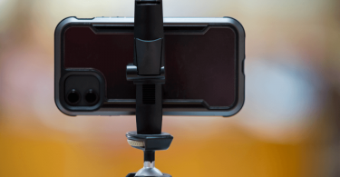 image of smartphone on a tripod as prompt for story